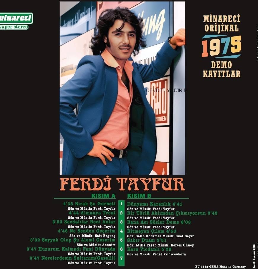 Ferdi Tayfur Minareci 3132 Alman baskı Plak