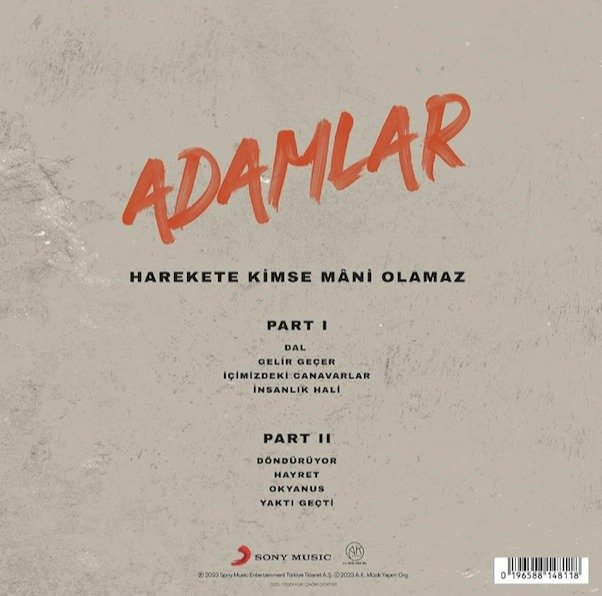 ADAMLAR - HAREKETE KİMSE MANİ OLAMAZ PLAK