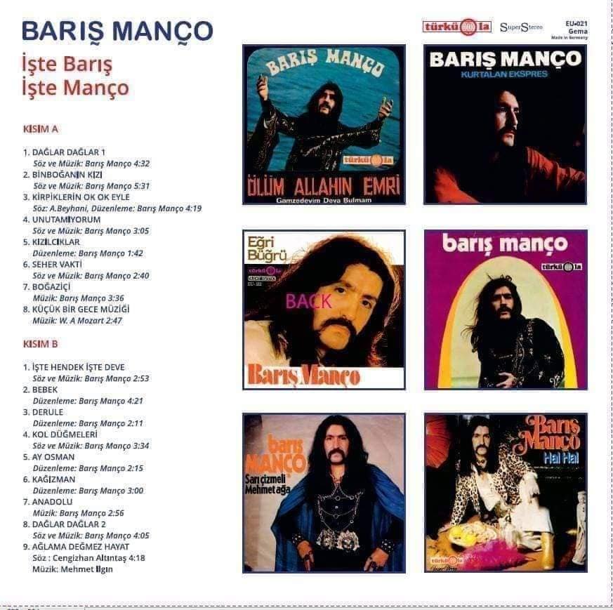 Barış Manço İşte Barış İşte Manço Almanya Türküola LP