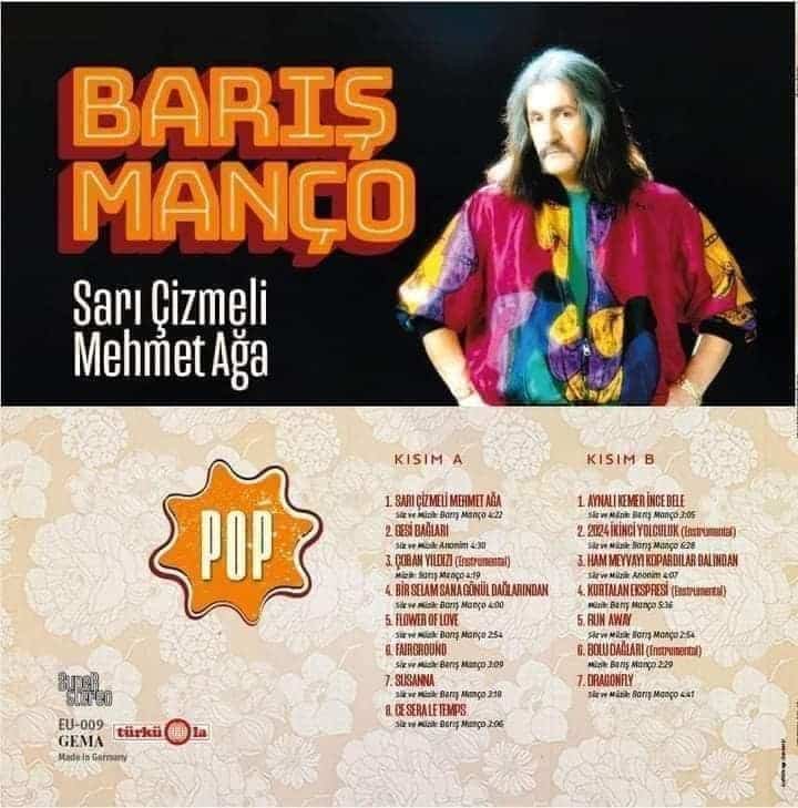 Barış Manço Sarı Çizmeli Mehmet Ağa LP 2021 Almanya Türküola