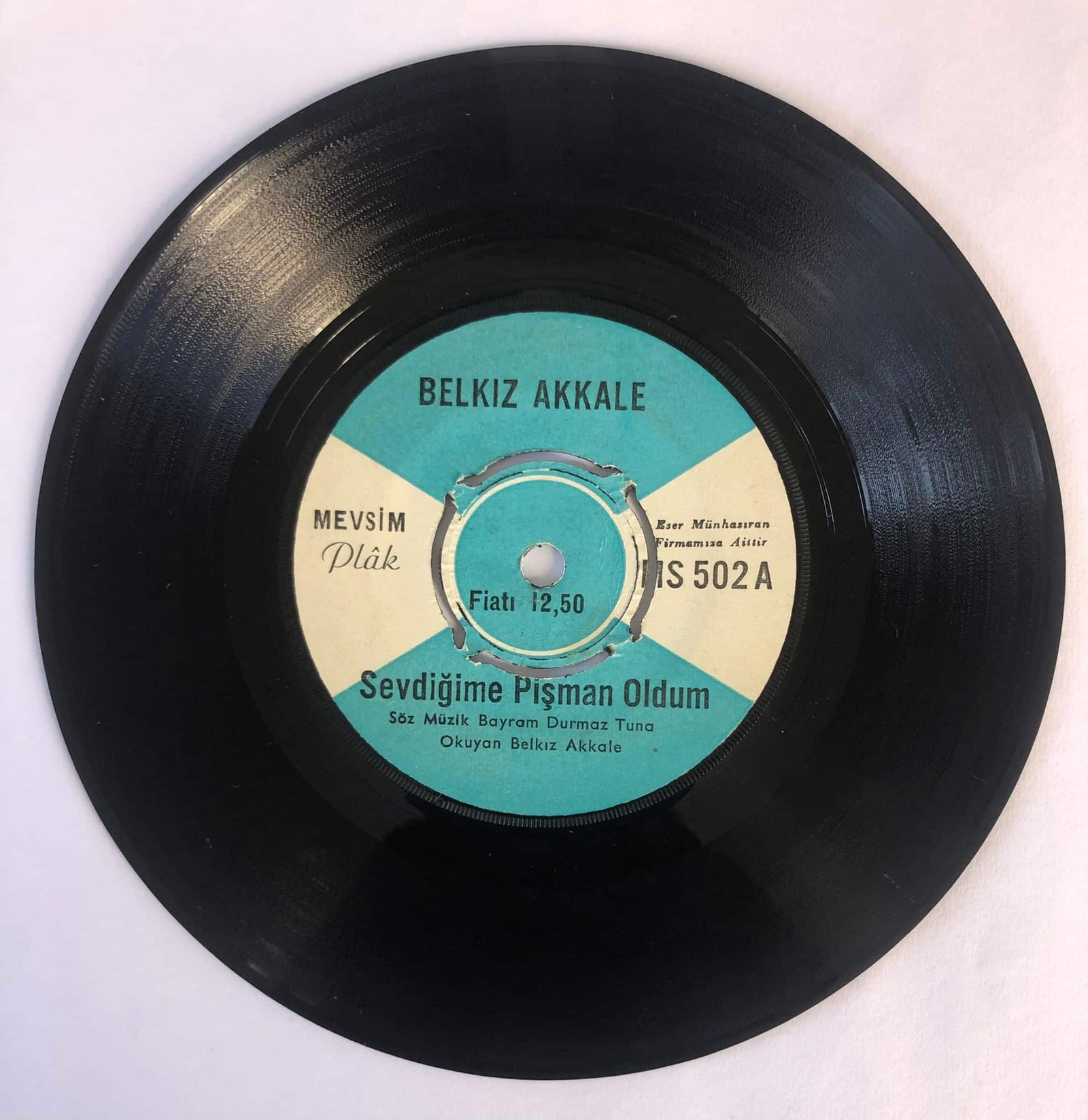 Belkıs Akkale - Sevdiğime Pişman Oldum / Gizli Bir Aşk 45lik Plak
