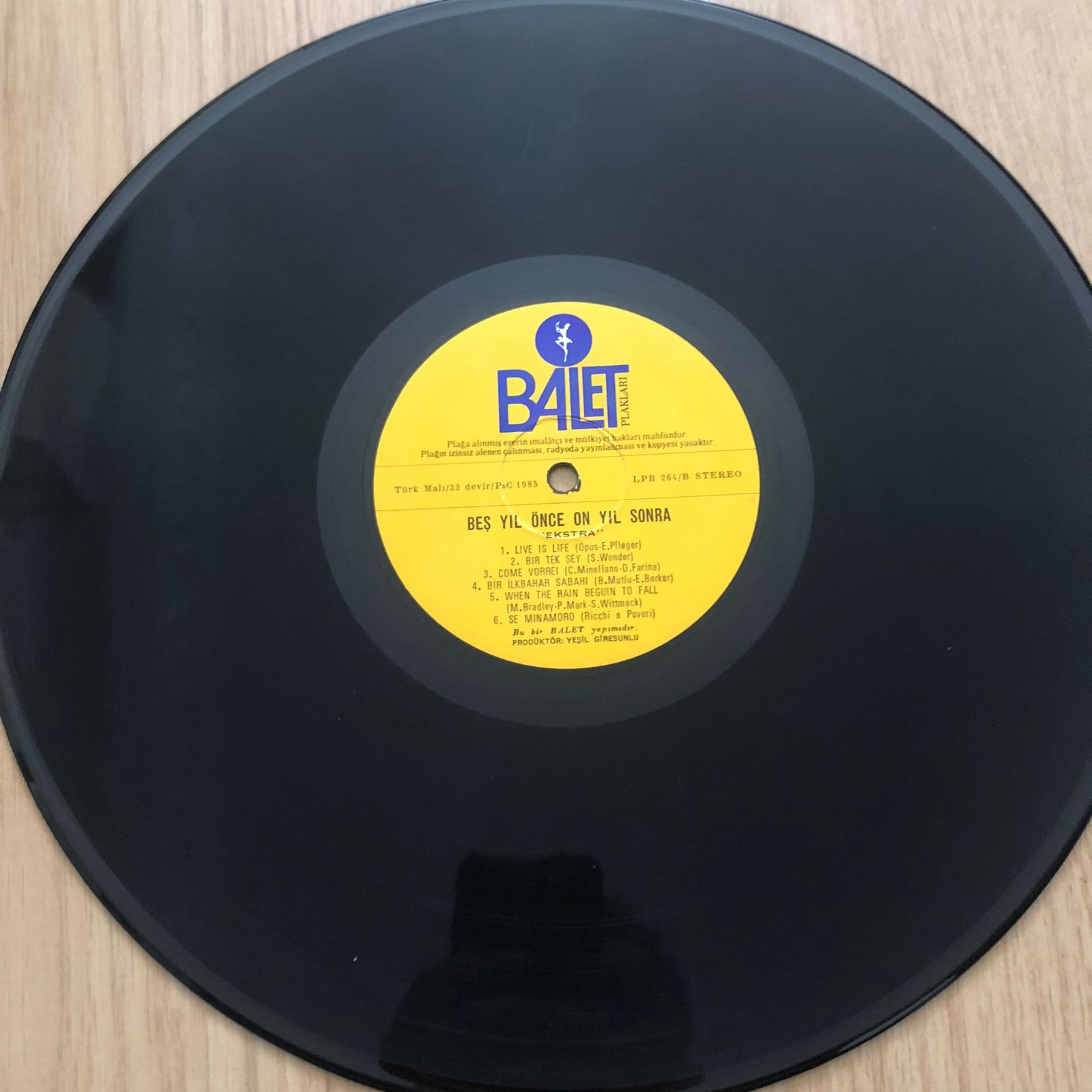Beş Yıl Önce On Yıl Sonra Ekstra Lp Plak