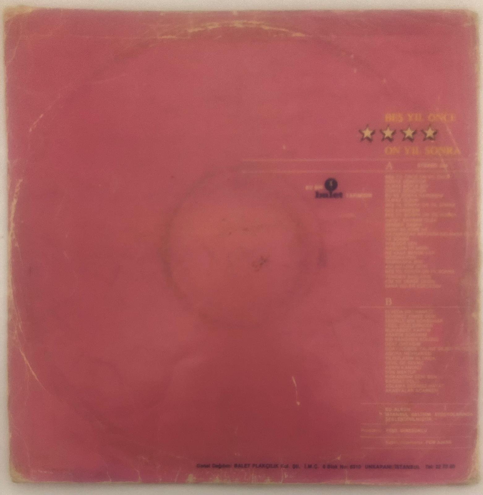 Beş Yıl Önce On Yıl Sonra Dönem Baskı LP 1982