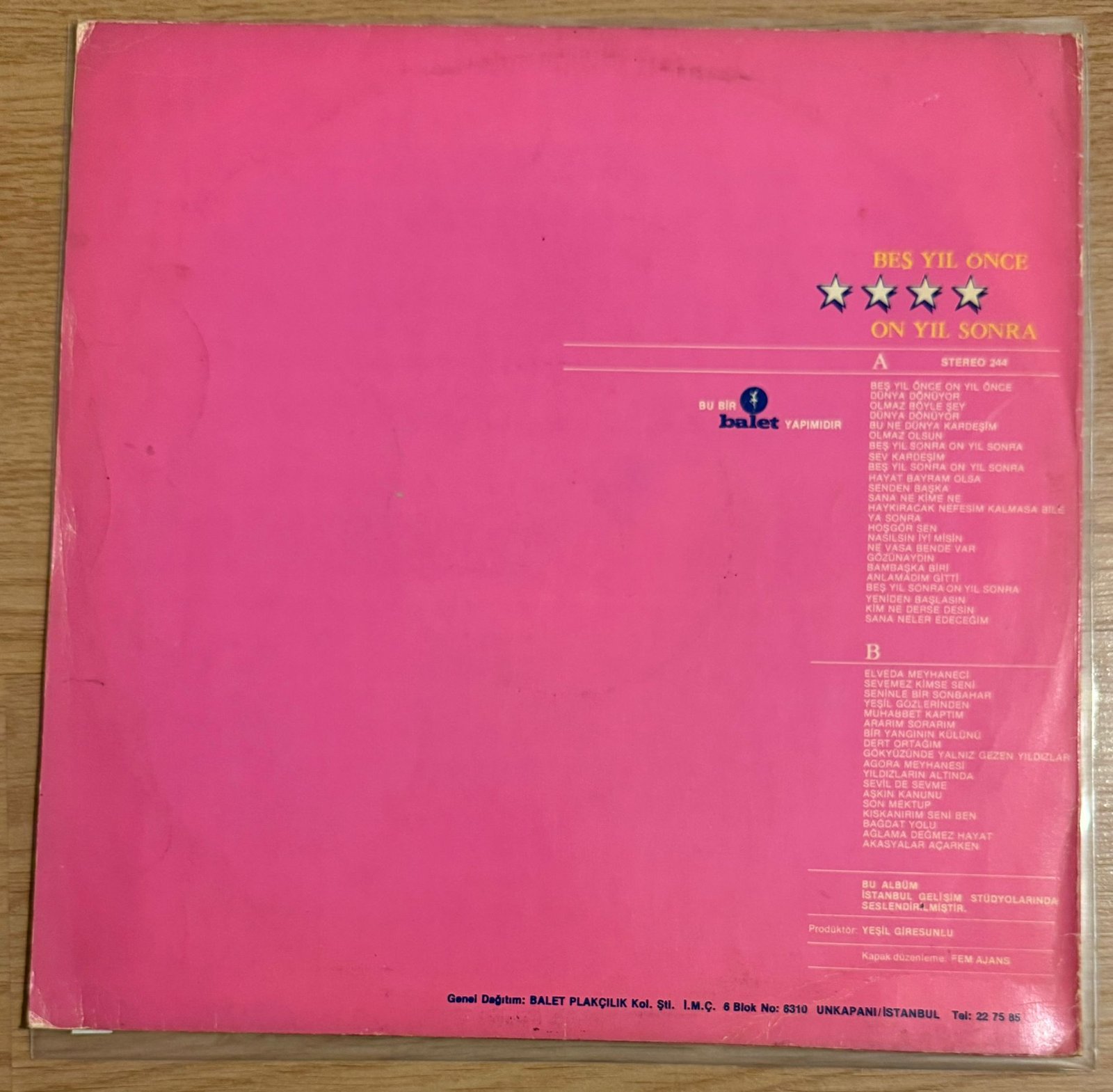 Beş Yıl Önce On Yıl Sonra LP 1982