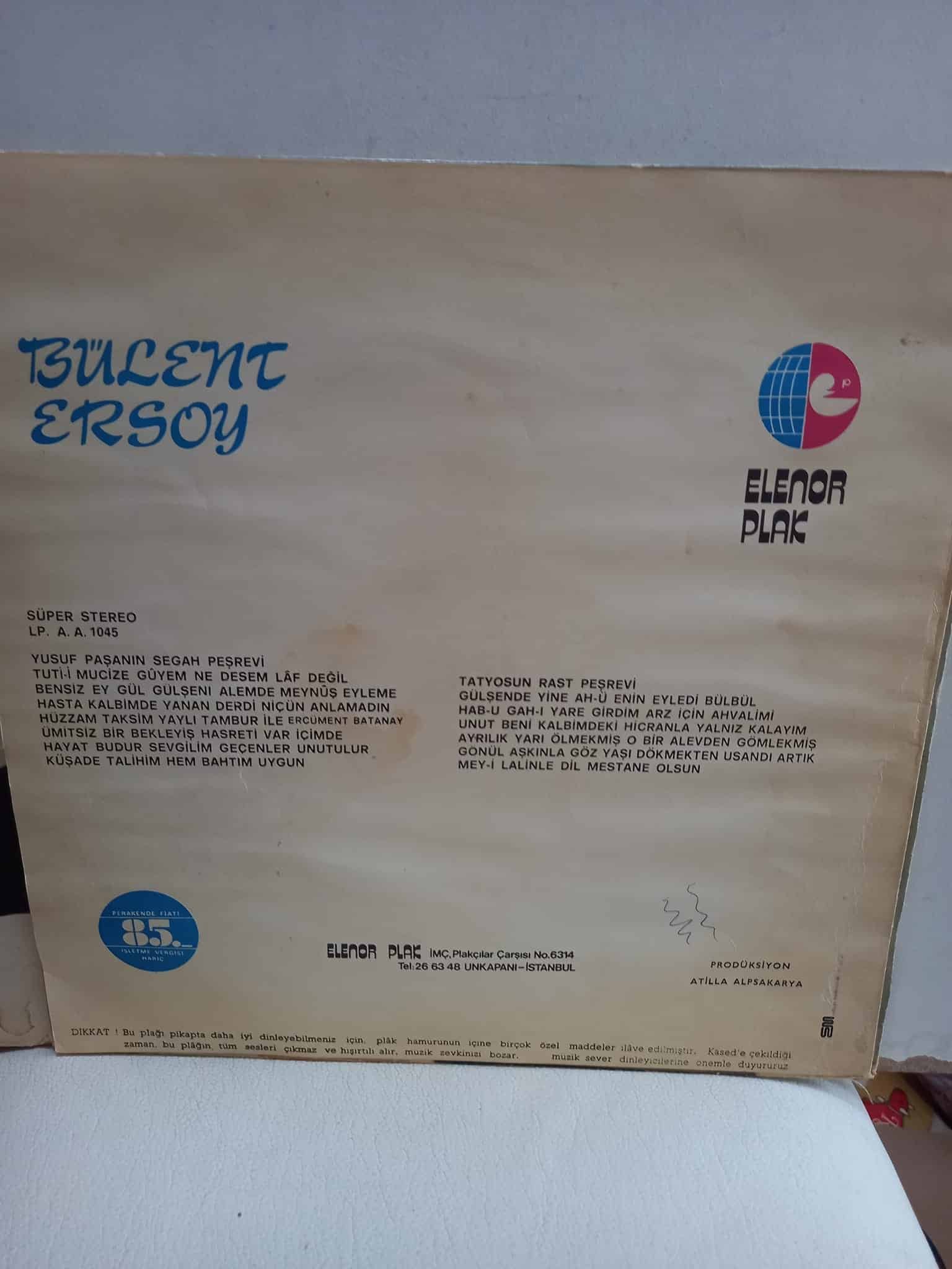 Bülent Ersoy – Bülent Ersoy Konseri 1 LP