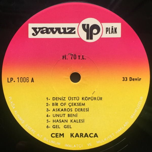 Cem Karaca'nın Apaşlar, Kardaşlar, Moğollar Ve Ferdy Klein'a Teşekkürleriyle 1974 Plak