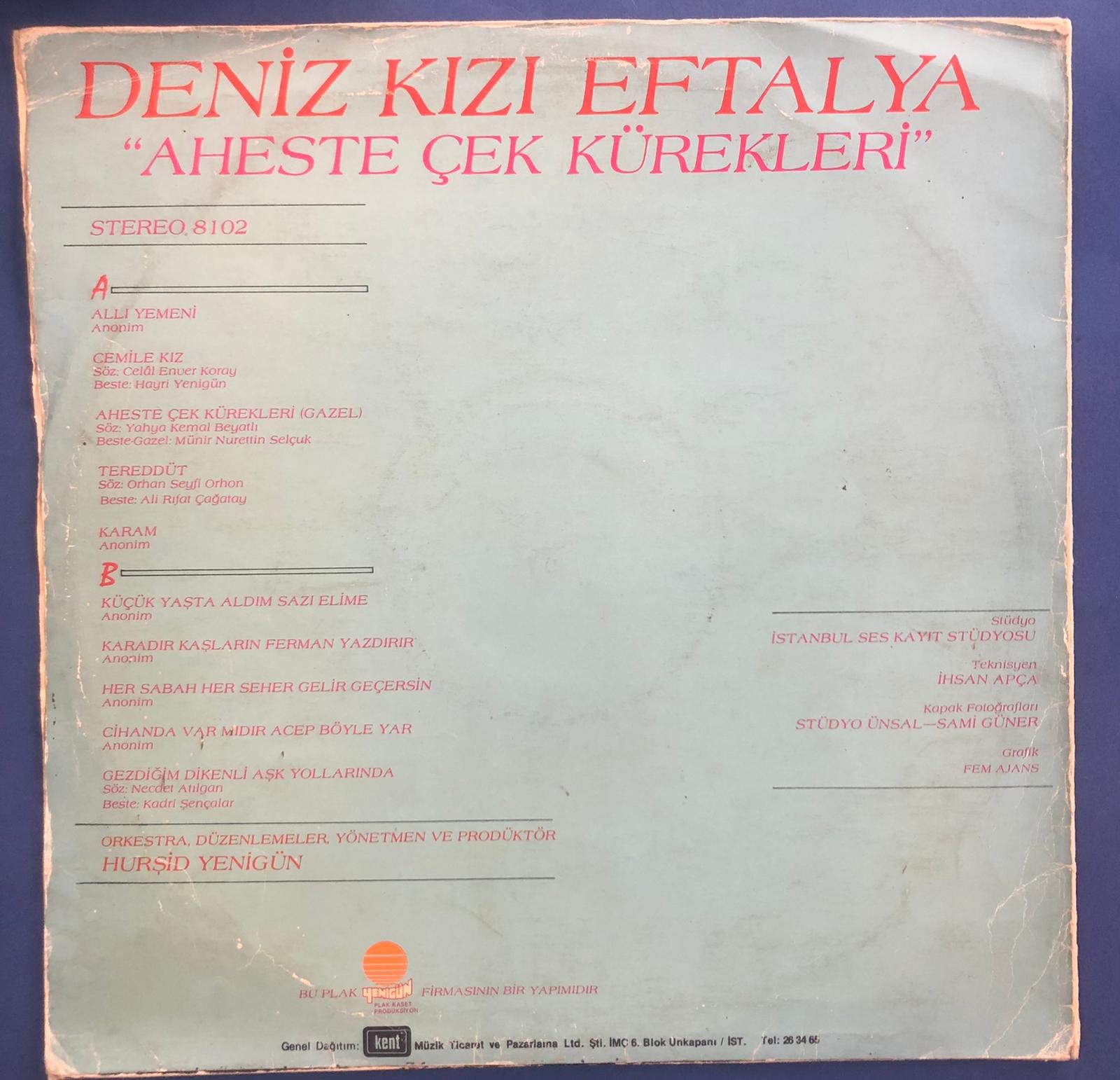 Deniz Kızı Eftalya - Aheste Çek Kürekleri PLAK