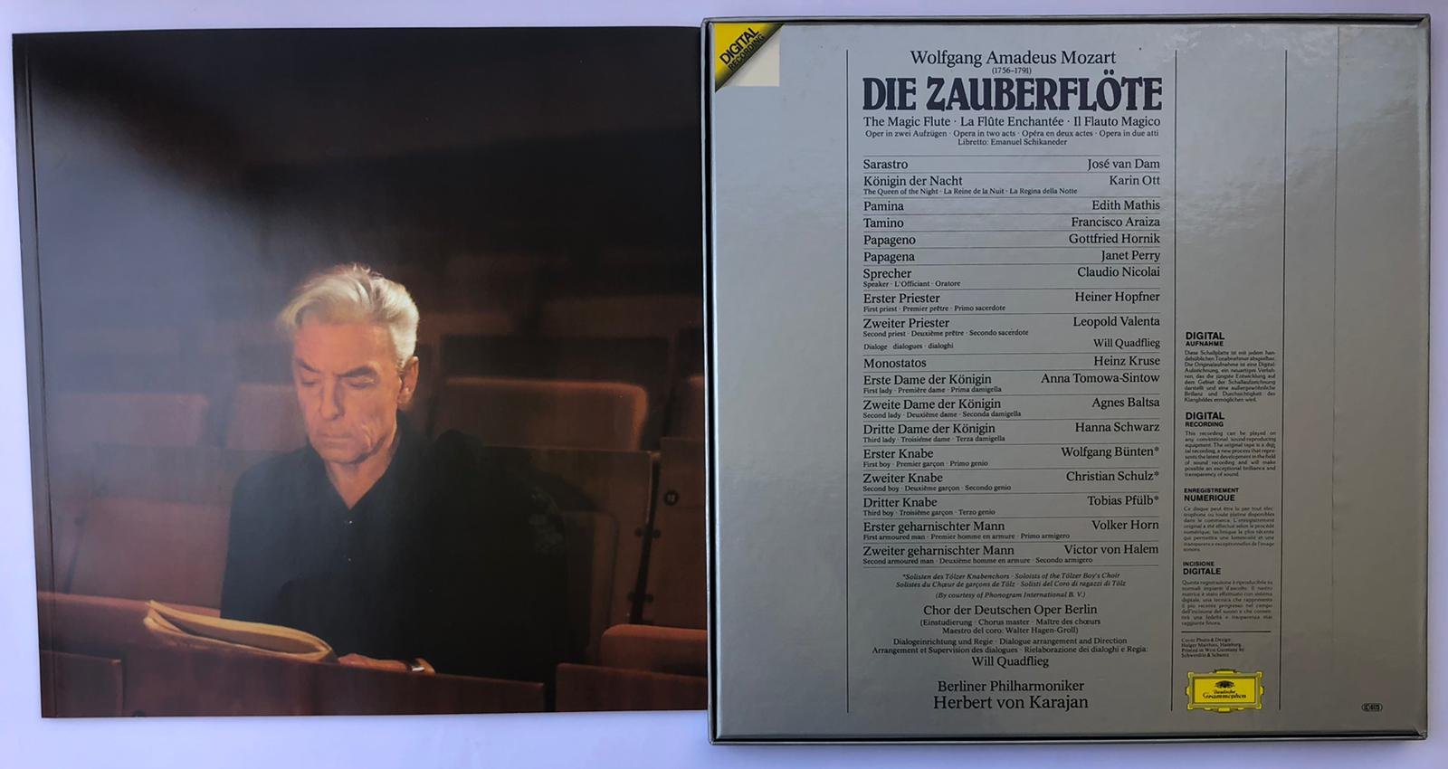 Mozart , Karajan – Die Zauberflöte (The Magic Flute) 3 Lp Box