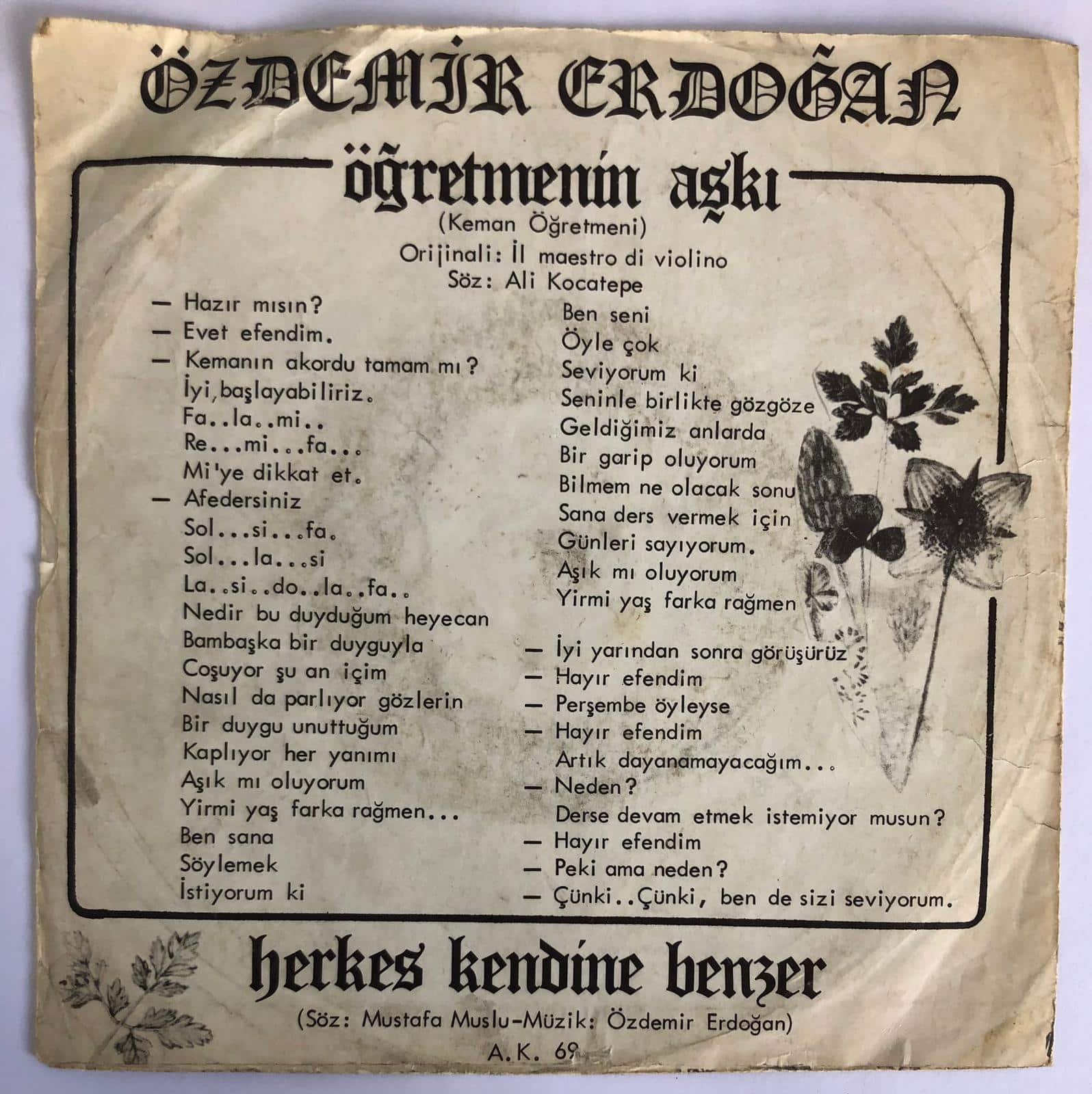 Özdemir Erdoğan – Keman Öğretmeni / Herkes Kendine Benzer