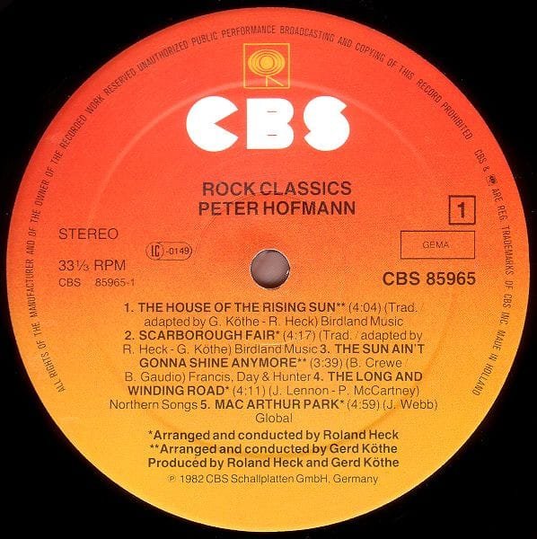 Peter Hofmann – Rock Classics
