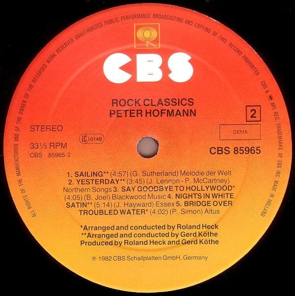 Peter Hofmann – Rock Classics