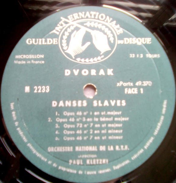 Dvořak - L'Orchestre National De La R.T.F., Paul Kletzki – Danses Slaves