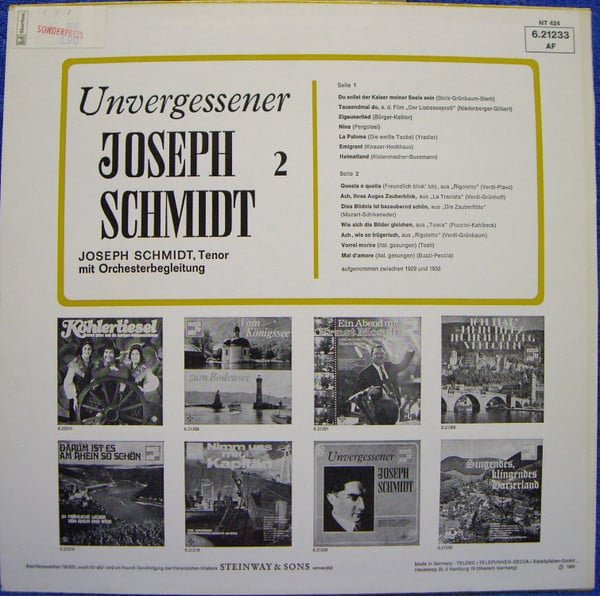 Joseph Schmidt, – Unvergessener Joseph Schmidt 2