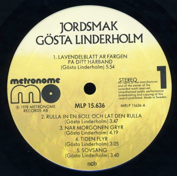 Gösta Linderholm – Jordsmak