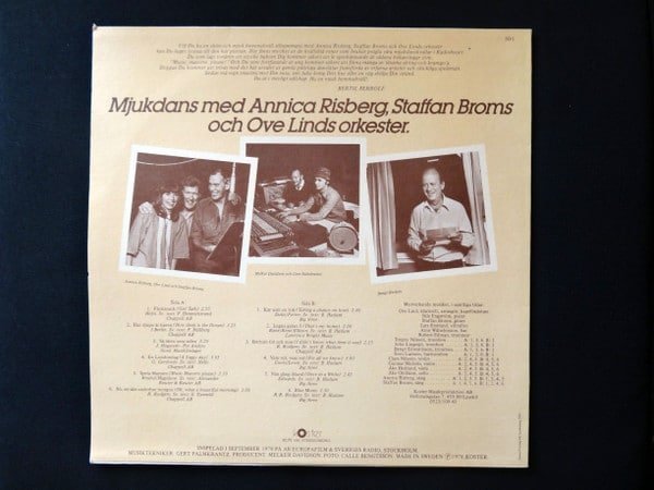 Annica Risberg, Staffan Broms & Ove Linds Orkester – Mjukdans