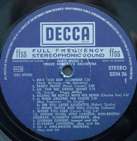 Yngve Forsséll's Orchestra, – Party Music 4