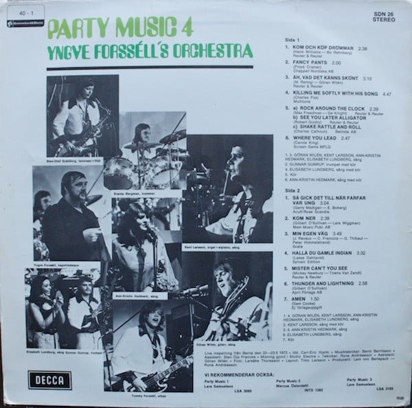 Yngve Forsséll's Orchestra, – Party Music 4
