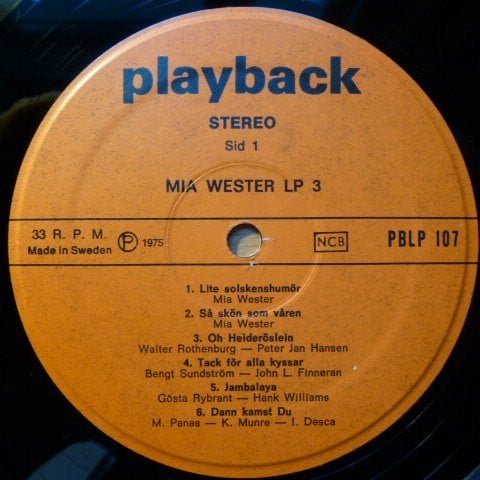 Mia Westers – LP 3 En Kväll På Moriskan