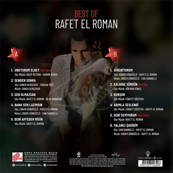 Rafet El Roman - Best Of Lp Plak 2023