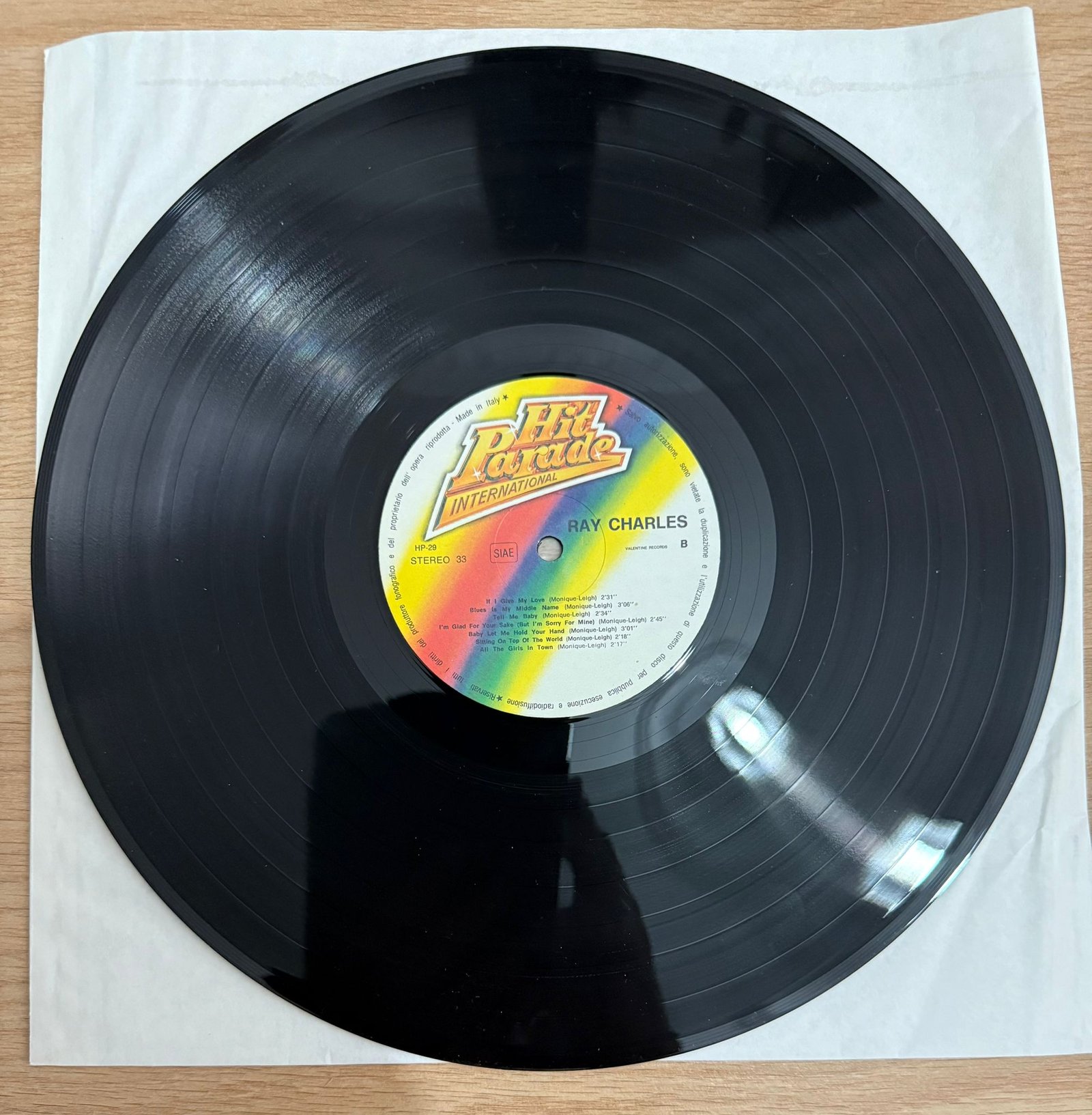 Ray Charles Hit Parade International italy vinyl lp plak