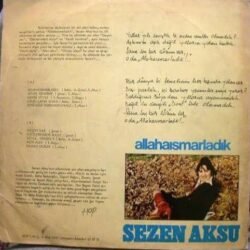 Sezen Aksu – Allahaısmarladık 1977 Lp Plak