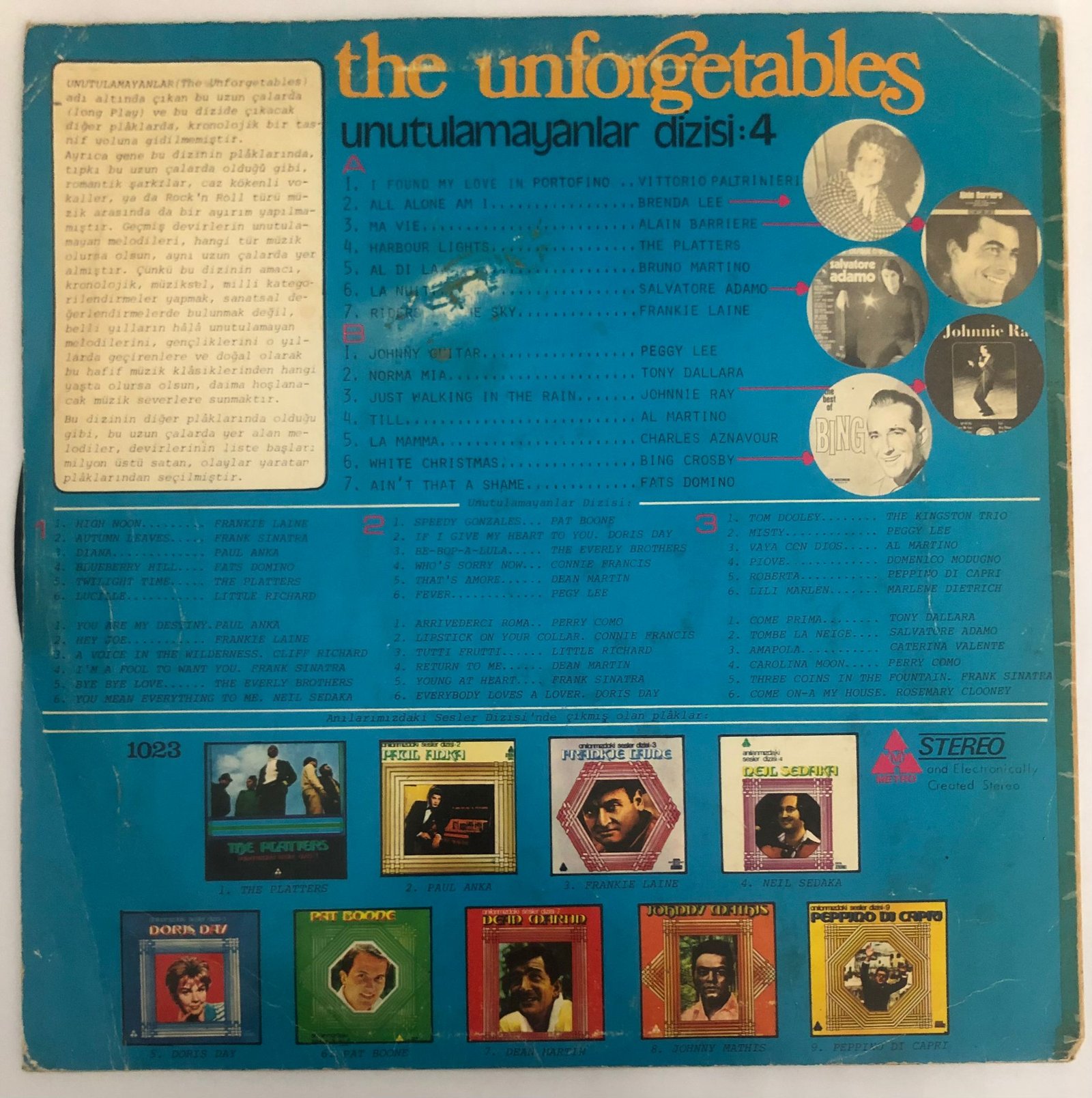 The Unforgetables / Unutulmayanlar Dizisi: 4 Lp Plak