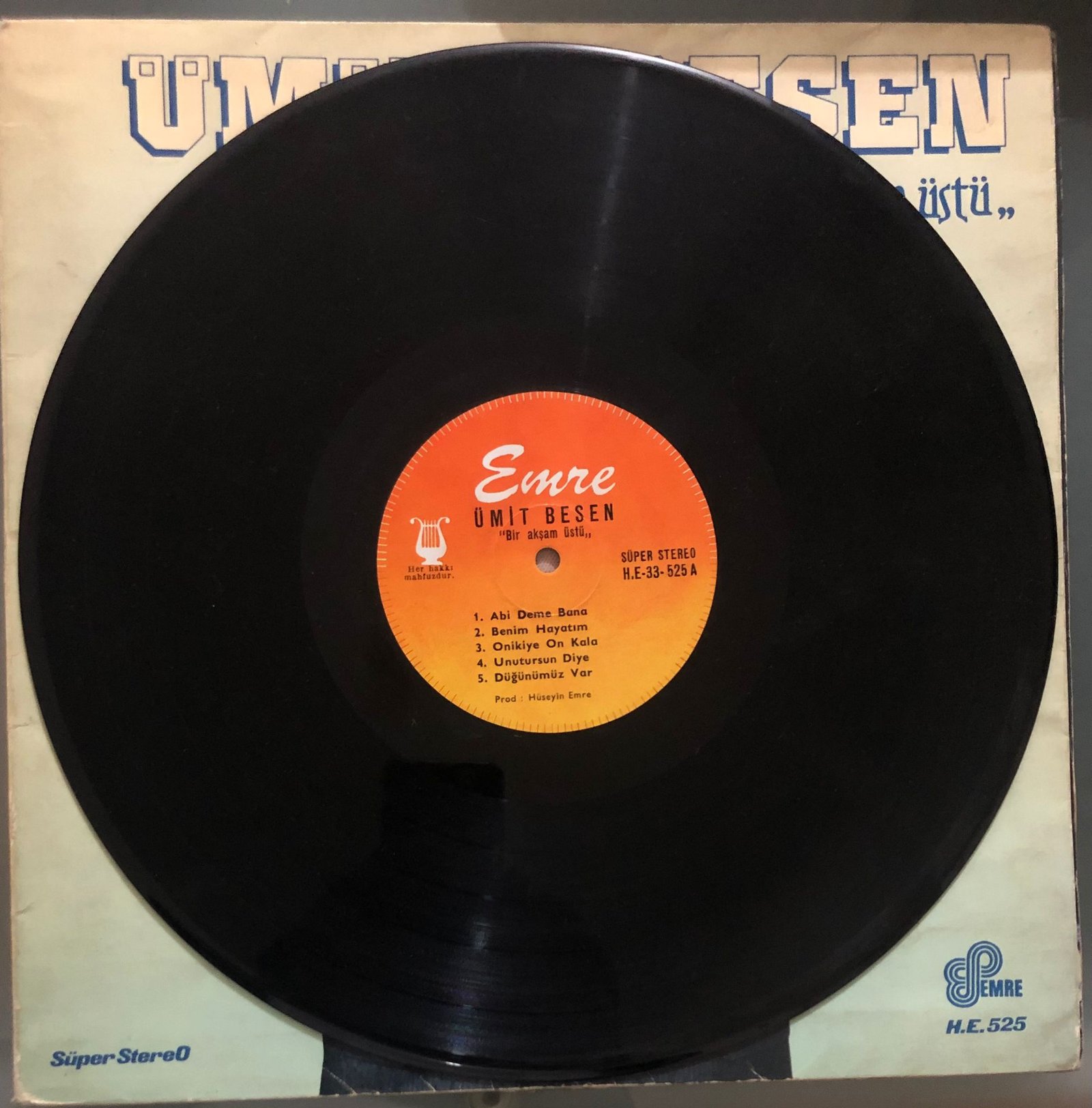 Ümit Besen – Bir Akşam Üstü Dönem Baskı Plak Lp #ümitbesen