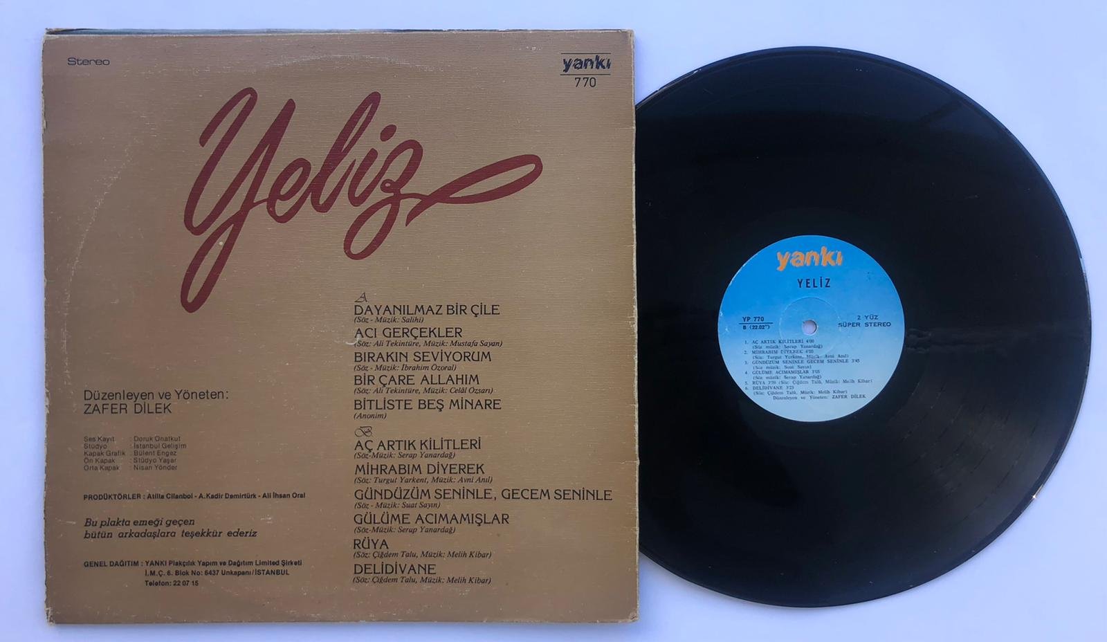 Yeliz – Yeliz 1980 Dönem Baskı Lp