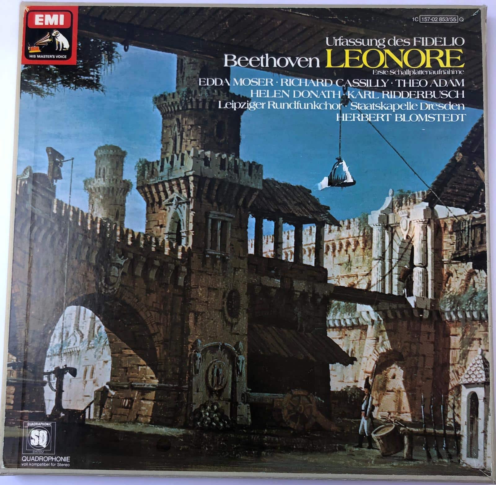 Beethoven - Edda Moser, Richard Cassilly, Theo Adam, Leonore 3 Lp Plak, LP, Album, Stereo