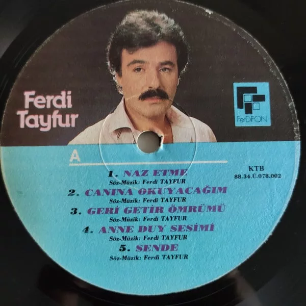 Ferdi Tayfur Naz Etme Canına Okuyacağım Lp Plak