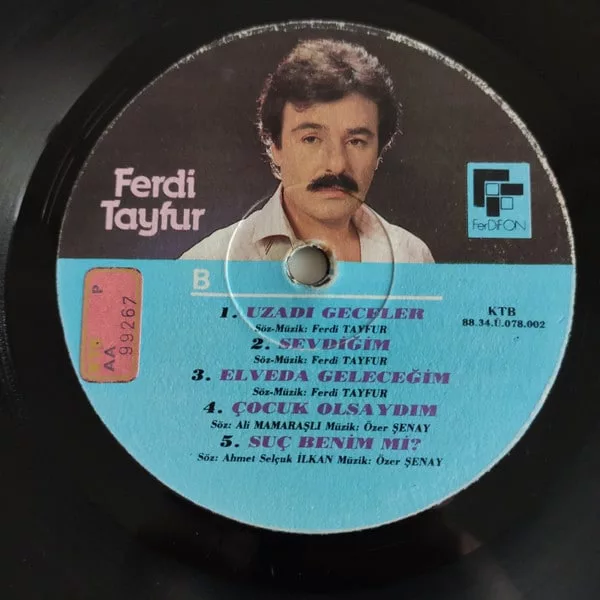 Ferdi Tayfur Naz Etme Canına Okuyacağım Lp Plak