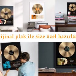 Kişiye Özel Çerçeveli Altın Plak