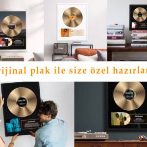 Kişiye Özel Çerçeveli Altın Plak